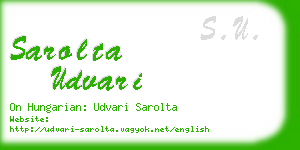 sarolta udvari business card